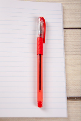 Ручка масляна 501P ORIGINAL червона